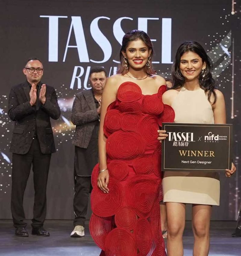 Fashion design course students at NIF Global Mumbai fashion design institute in Mumbai runway event